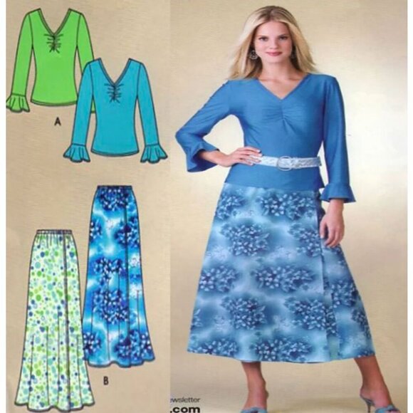 Simplicity Sewing Pattern 3821 Skirt Knit Top Misses Size 10-18 - Picture 1 of 2